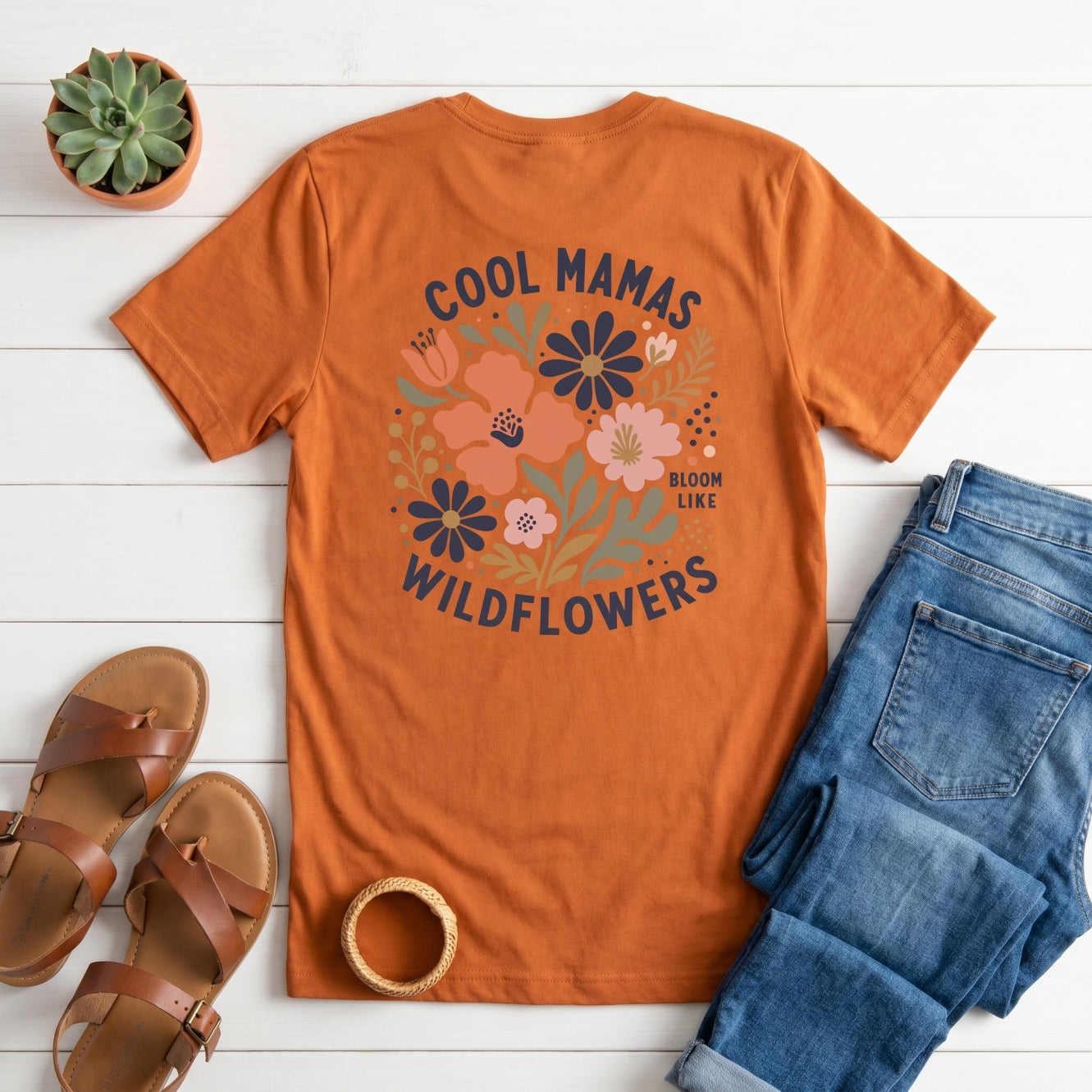 Cool Mamas Bloom Like Wildflowers (Slim fit)